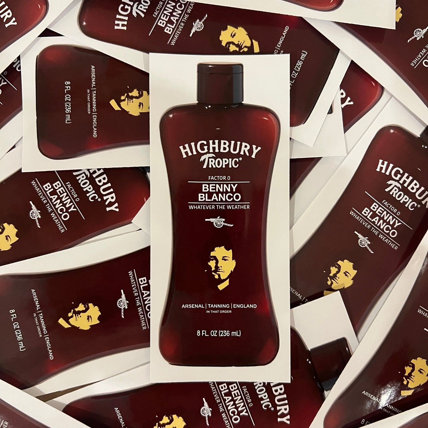 Ben White Tan Bottle Sticker
